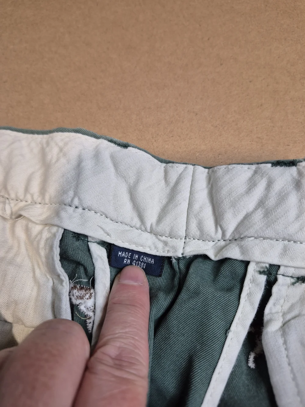 Polo by Ralph Lauren Green Chino Shorts with Embroidered Dogs